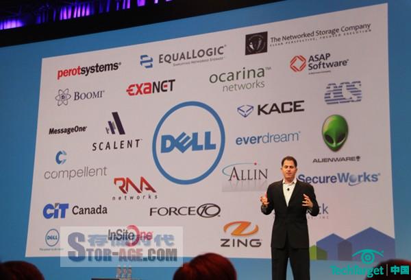 Dell World 2011大会上，Michael Dell展示了戴尔近年来的一些主要收购成果